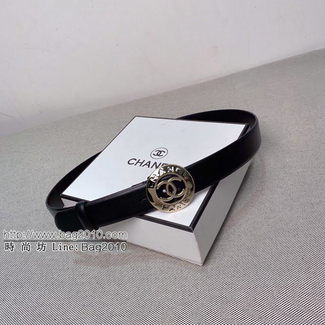 Chanel女士皮帶 香奈兒雙C時尚腰帶  jjp1900